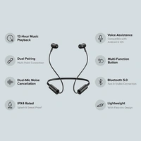 MI Sonicbass Wireless Bluetooth Neckband Headset - Black