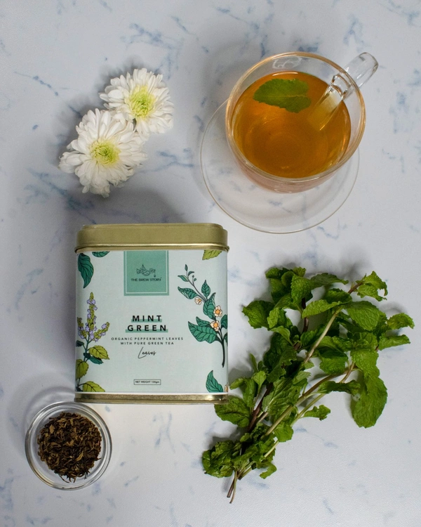 The Brew Story Green Tea - Mint Green, 100g