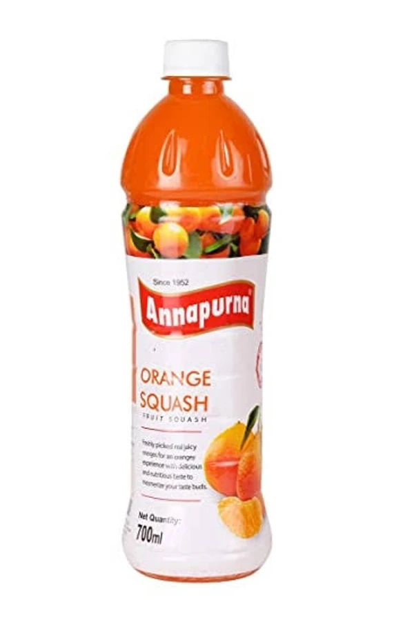 Annapurna Orange Squash - 700ml, Glass FREE