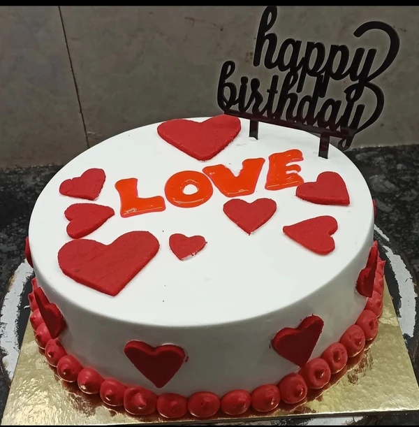 Love Theme Vanilla Cake - 1 Pound