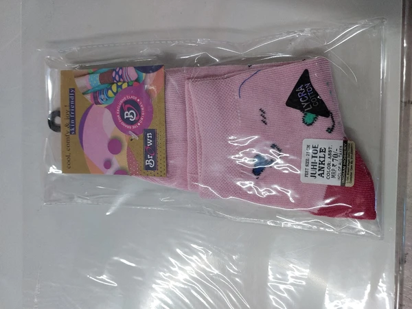 Socks Kids  - 25cm, As per available, Cotton Socks Ankle Length