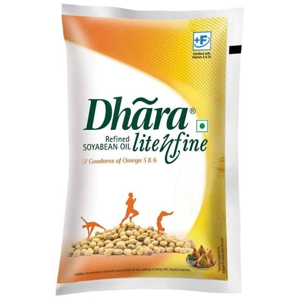 Dhara Refined Soyabean Oil - 1lt