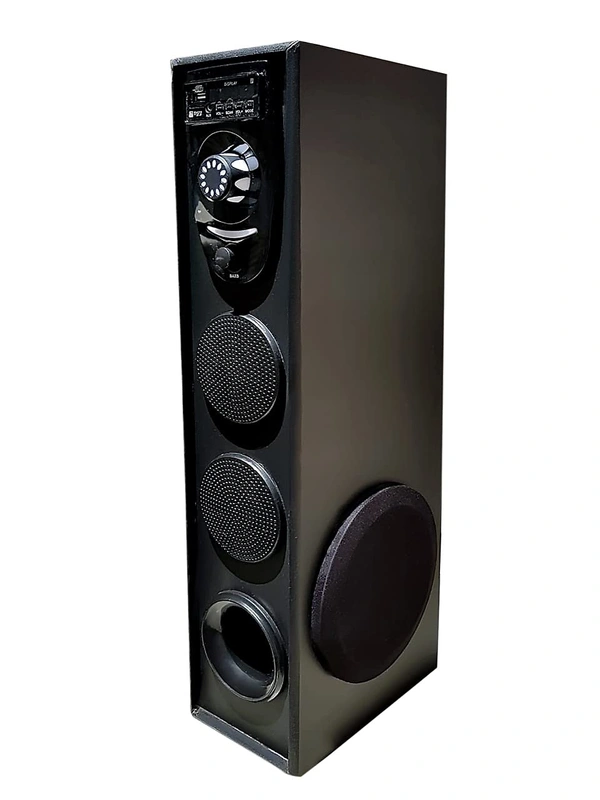 Tower Speaker 5.25" - Black, Brown, Wood finish, woofer 5.25"*1. speaker.3"*2