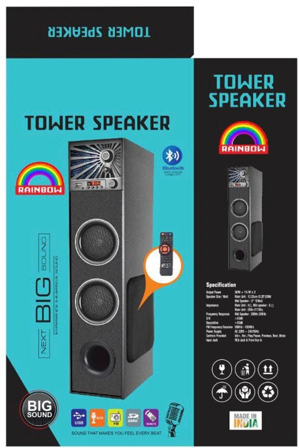 Tower Speaker Suraj  - Black, 5.25"*1 woofer 3"*2 speaker