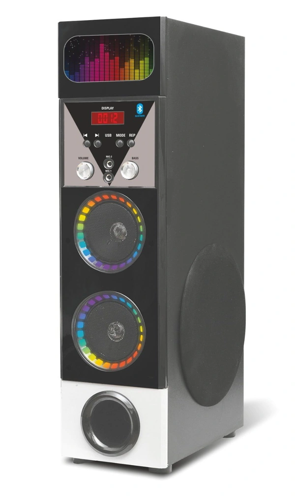 Tower Speaker Fire  - Black, 8"*1woofer. 4"*2 speaker
