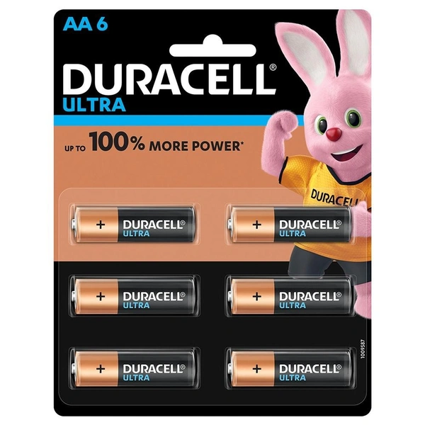 DURACELL ULTRA AA BATTERY PACK OF 6