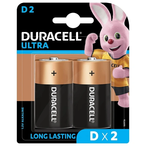 DURACELL D SIZE BATTERY PACK OF 2