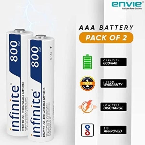ENVIE AAA 800 MAH RECHARGEABLE BATTERY PACK OF 2
