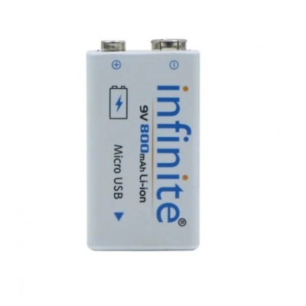 ENVIE 9 V 800 MAH RECHARGEABLE BATTERY WITH MICRO CHARGING 