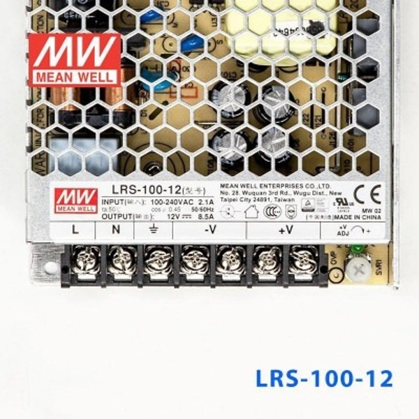 MEANWELL LRS-100-12 Mean Well SMPS - 12V 8.5A - 102W Metal Power Supply.1