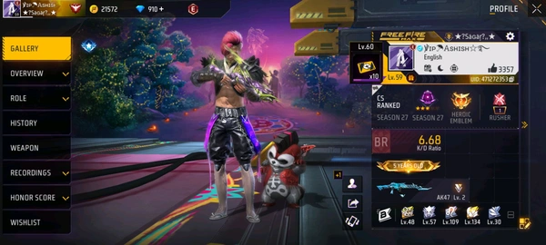 Evo max free Fire Account sell WhatsApp 