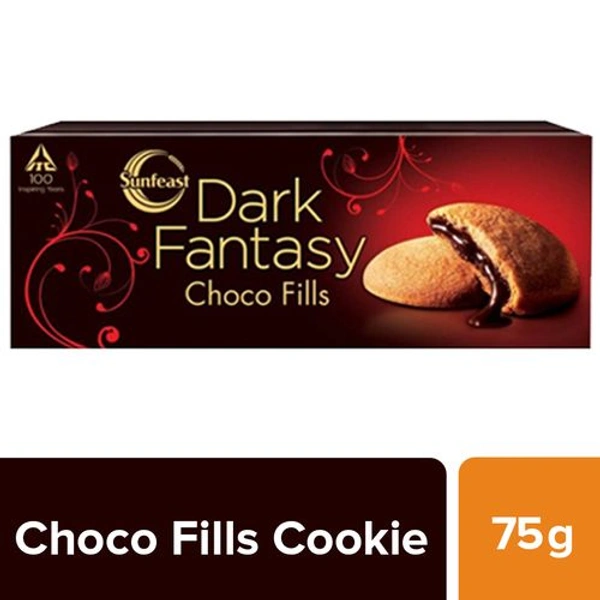 Sunfeast Dark Fantasy Biscuits - Cookies - Choco Fills - 75 g