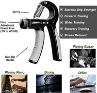 Hand Grip Gym With Counter | Hand Gripper Upto 5 to 60 Kg (Multicolor) - Free Size