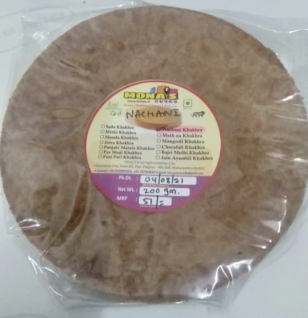 Nachni Khakhra 500 Grams - Nachni, 500 Grams