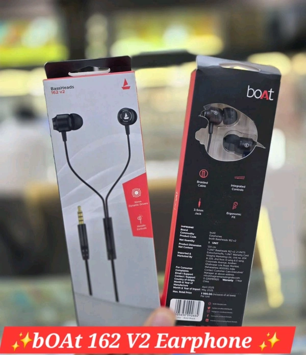 Boat 162 V2 Original Earphone