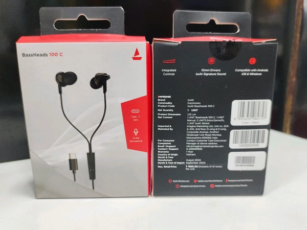 Boat BassHeads 100 C Earphone Original 💯