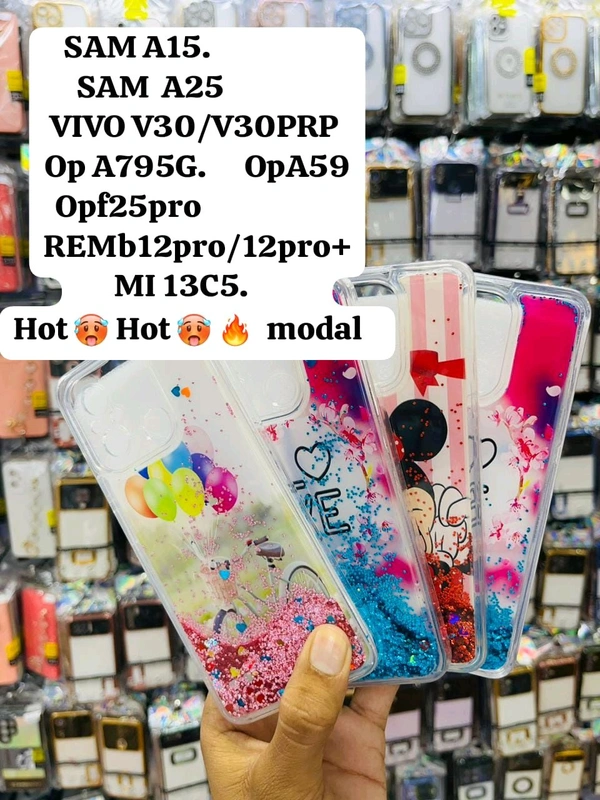 IMPORTANT 💯 WATTER GLITTER BACK COVER - MI 9C/10A