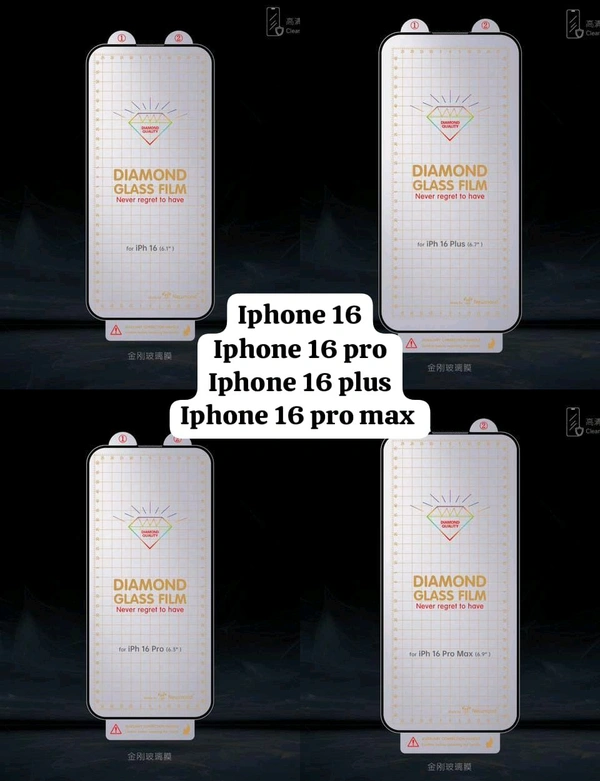 iPhone 16 Series Dimond Glass  - iPhone 16, iPhone 16plus
