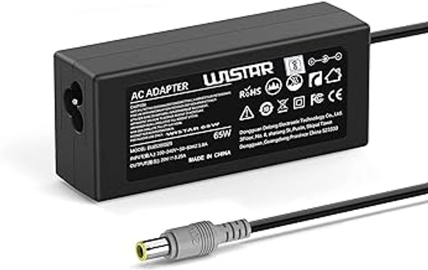65W AC Adapter Laptop Charger for Lenovo Thinkpad E545 T530 T61 X140e X230; Edge 15 E430 E520 E530 E535; SL500 SL510 T430u T520 X120e X130e X131e X200 X201 X220 X230t X300 X60 S230u - 1