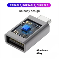 HB PLUS Type C USB 3.0 Male to 3.1 Converter OTG Adapter (Grey)