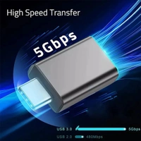 HB PLUS Type C USB 3.0 Male to 3.1 Converter OTG Adapter (Grey)