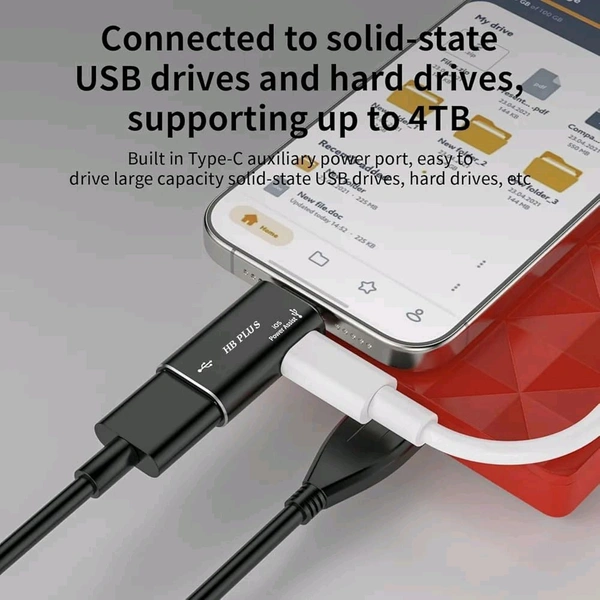 HB PLUS USB 3.0 to Lightning Adapter Connector, Female to Male USB 3.0 High-Speed Data Transfer Converter USB Adapter for iPhone, iPad, MacBook i Phone OTG cannector