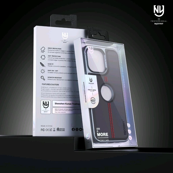 NY CLASSIC PREMIUM LEATHER CASE - Gray, IPH-15 PRO/MAX