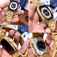 24K Gold Serie 8 Ultr Gold smartwatch wireless charging - Gold