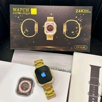 24K Gold Serie 8 Ultr Gold smartwatch wireless charging - Gold