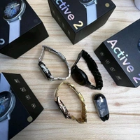 Active 2 Best Quality Smartwatch | 2.5D Curve HD Screen Full Touch Upto 1*2 Days Battery Backup - Gold