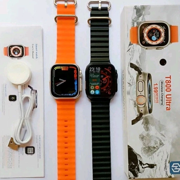 watch Pro T800 Series 8 Ultra Budget Smartwatch | 1.99 Infinity Display, Aluminium Case - White