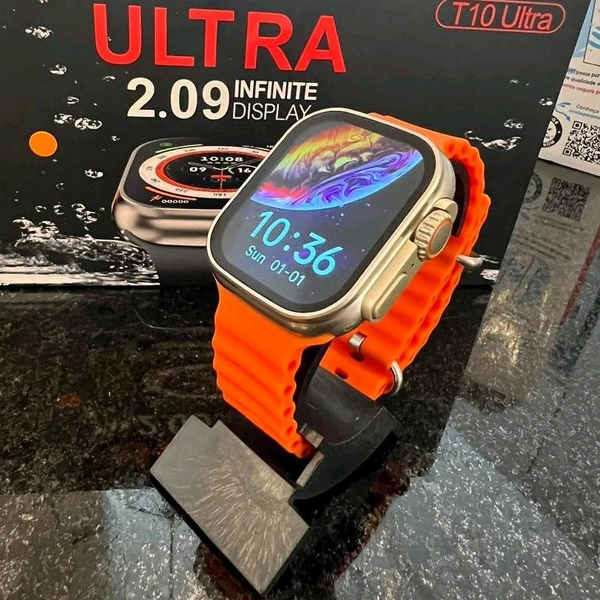 T10 Ultra Smart Watch with 2.01 inch Big Display 49mm with Wireless - Orange