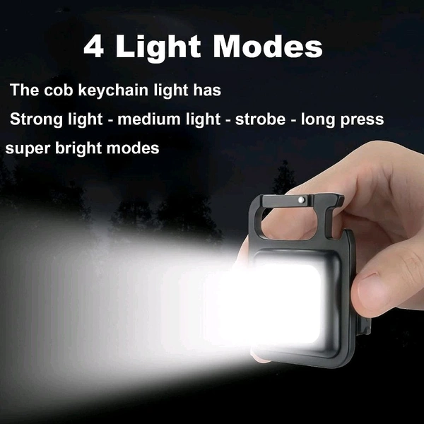 Keychain Light USB Charging Emergency Lamps Strong Magnetic Repair Work Outdoor Camping Light