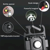 Keychain Light USB Charging Emergency Lamps Strong Magnetic Repair Work Outdoor Camping Light