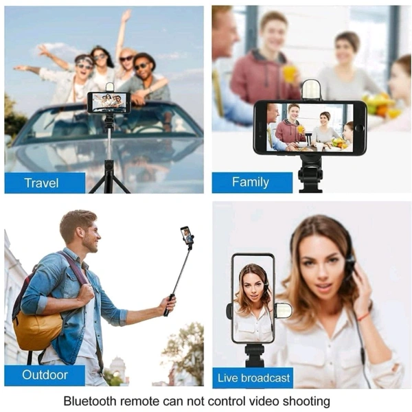 Q07 4 in 1 Extendable Selfie Stick 360 Rotation Tripod Stand Tripod