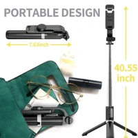 Q07 4 in 1 Extendable Selfie Stick 360 Rotation Tripod Stand Tripod