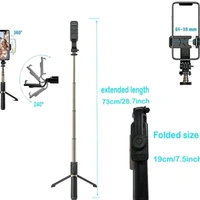 Q07 4 in 1 Extendable Selfie Stick 360 Rotation Tripod Stand Tripod