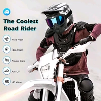 Bike Goggles Mask Anti Scratch UV Protective Face Mask - Clear traprent