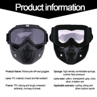 Bike Goggles Mask Anti Scratch UV Protective Face Mask - Clear traprent