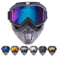 Bike Goggles Mask Anti Scratch UV Protective Face Mask - Clear traprent