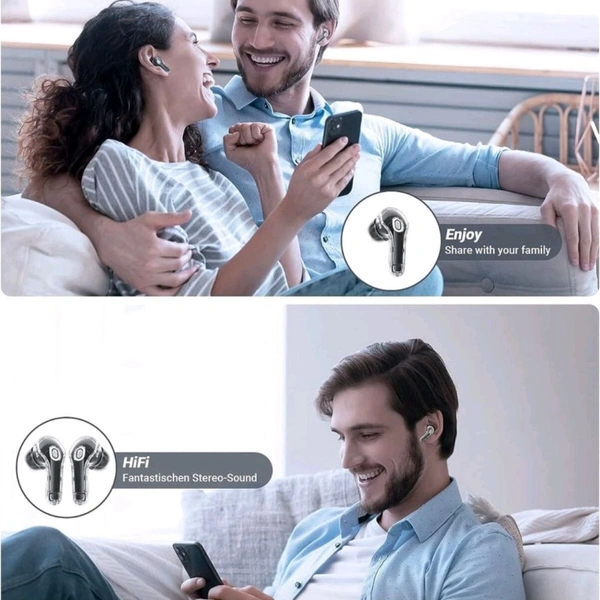 Ultrapod Pro 5.3 LED Power Display Crystal in-Ear Earbuds - Blue