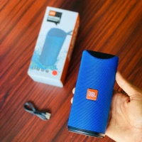 Portable Bluetooth Speaker Dynamic Thunder Sound With High Bass Bluetooth Speaker Stereo Channel With Brand Log - Black