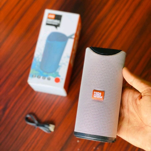 Portable Bluetooth Speaker Dynamic Thunder Sound With High Bass Bluetooth Speaker Stereo Channel With Brand Log - Gray