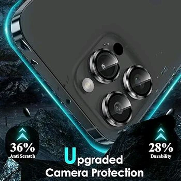 iPhone 13 Pro Max Camera Lens Protector Compatible for iPhone 13 Pro Max - Black