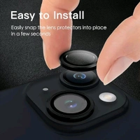 iPhone 14 Camera Lens Protector iPhone 14 6.7", Tempered Glass Camera Lens Protector Tempered Glass Lens Ring Cover Fit for iPhone 14  - Silver, 14 Plus