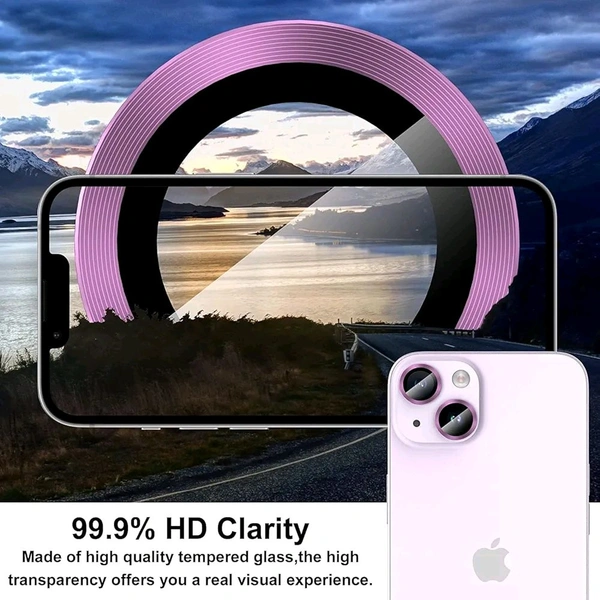 iPhone 14 Camera Lens Protector iPhone 14 6.7", Tempered Glass Camera Lens Protector Tempered Glass Lens Ring Cover Fit for iPhone 14  - Silver, 14 Plus