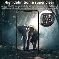 Camera Lens Protector for iPhone 14 Pro 6.1"& iPhone 14 Pro Max 6.7", TemiPhone 14 Pro Glass Camera Lens Protector Tempered Glass Lens Cover Fit for iPhone 14 Pro/iPhone 14 Pro  - Black