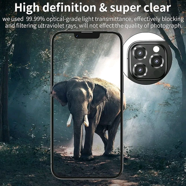 Camera Lens Protector for iPhone 14 Pro 6.1"& iPhone 14 Pro Max 6.7", TemiPhone 14 Pro Glass Camera Lens Protector Tempered Glass Lens Cover Fit for iPhone 14 Pro/iPhone 14 Pro  - Black