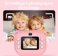 Instant Print Camera for Kids, 1080P HD Instant Print Photo, Birthday Gifts for Age 4 5 6 7 8 9 10 Girls Boys, Portable Toy with 1 Roll Photo Paper, HD Digital Video Cameras