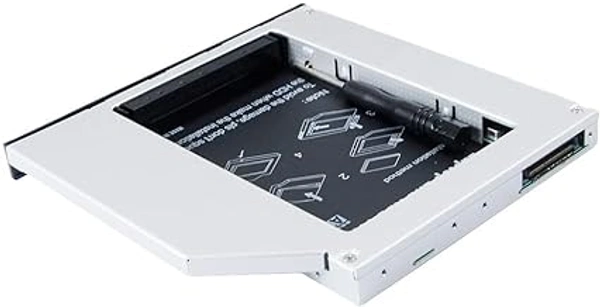 HB PLUS 12.7mm Universal IDE 2nd HDD SSD Caddy, Second 2.5 Inch SATA Hard Disk Drive Enclosure Adapter, CD DVD Optical Bay for Dell HP Asus Acer Sony Apple iMac Laptop Computer Replacement Parts - 2